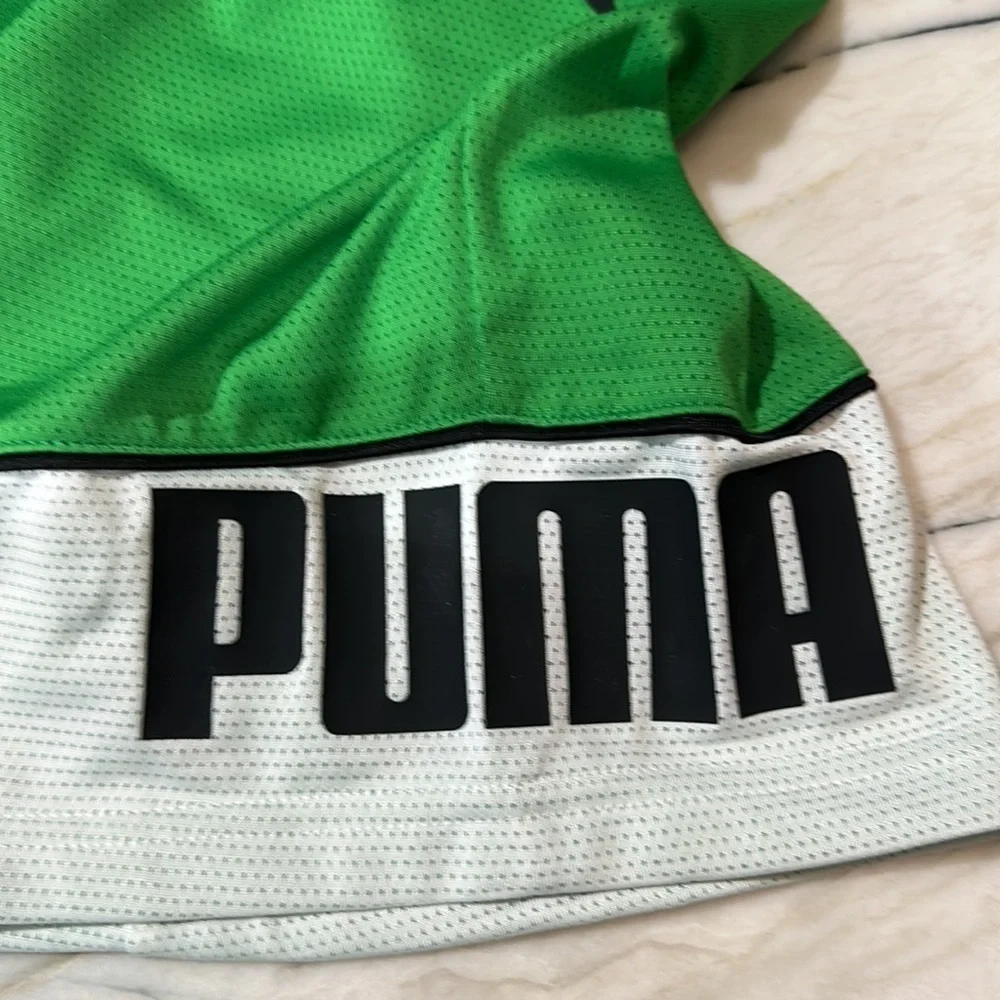 NWOT Puma basketball long athletic shorts green with pockets size men’s small